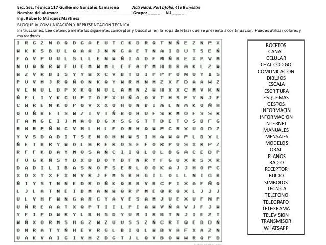 Sopa de letras comunicaicon tecnica