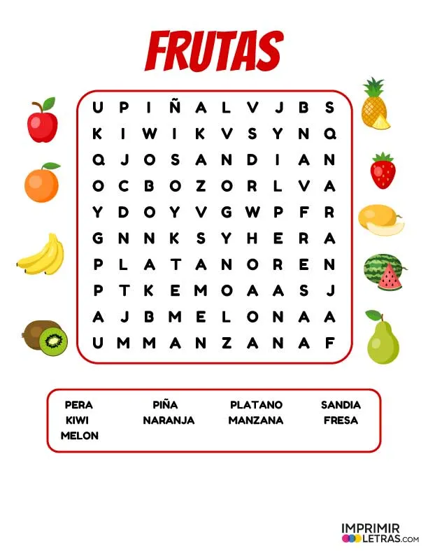 Sopa de Letras para Imprimir 【GRATIS】