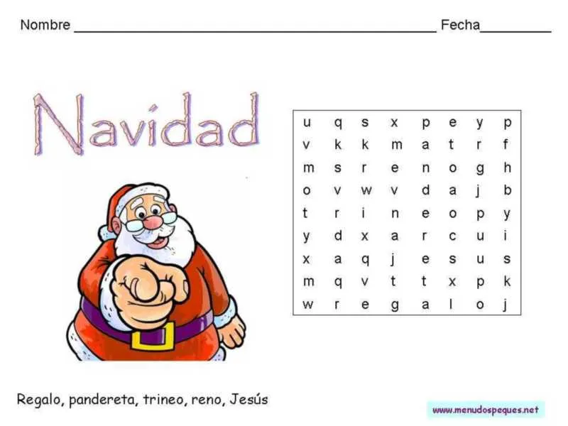 Sopa de letras Navidad 02