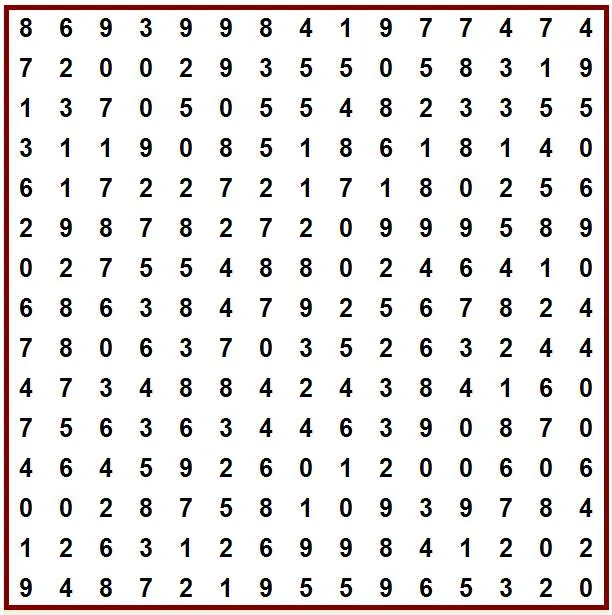 Sopa de letras numérica | El Club del Ingenio - Juegos para entrenar la  mente