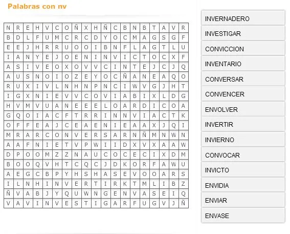 Sopa de letras de ortografía para imprimir - Imagui