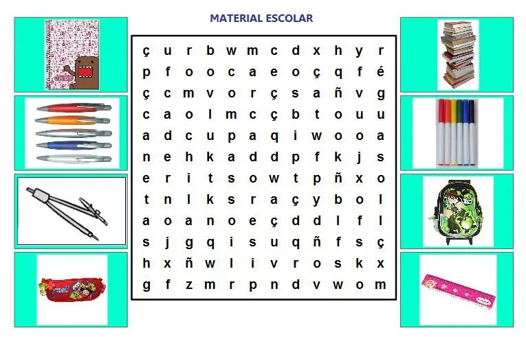 Sopa de letras en portugués para imprimir - Imagui