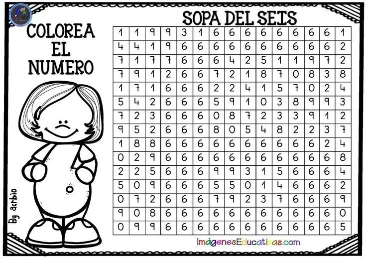 SOPA DE NÚMEROS PARA COLOREAR - Imagenes Educativas | Sopa de numeros, Numero  para colorear, Imagenes educativas