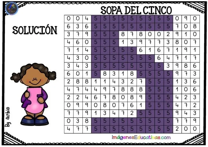 SOPA DE NÚMEROS PARA COLOREAR – Imagenes Educativas