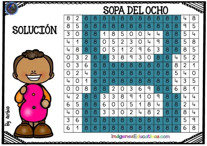 SOPA DE NÚMEROS PARA COLOREAR – Imagenes Educativas