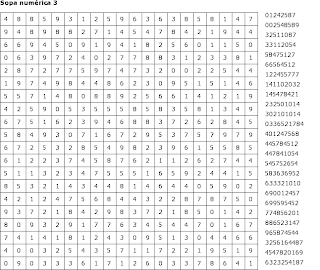 Sopa de números para niños para imprimir - Imagui