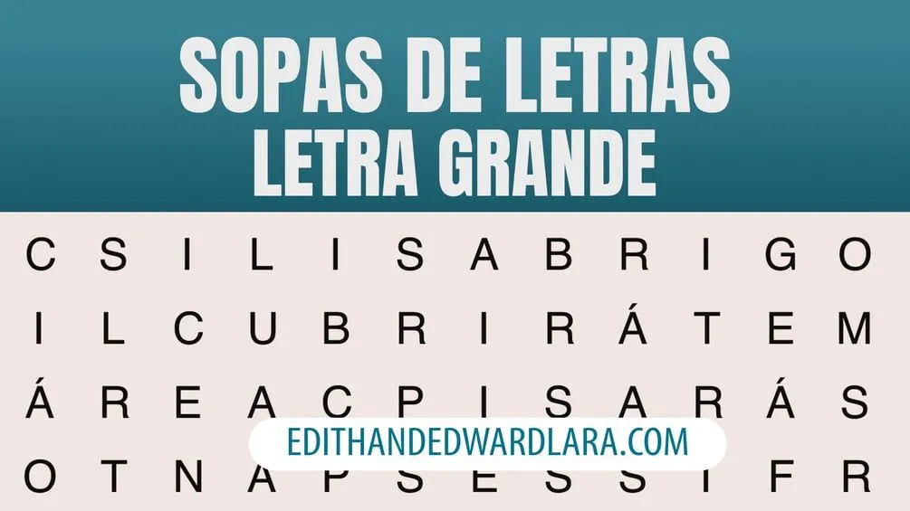 Sopas de Letras de la Biblia en Letra Grande en Formato PDF