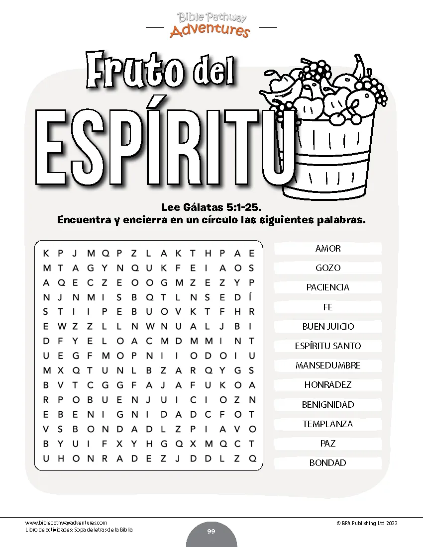 Sopas de letras de la Biblia: Libro de actividades – Bible Pathway  Adventures