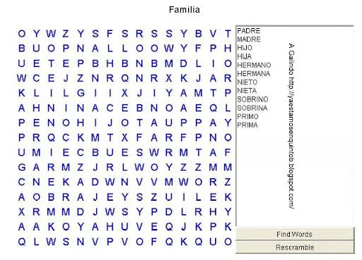 SOPAS DE LETRAS PARA NIÑOS. PASATIEMPOS