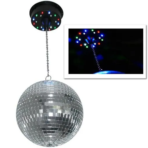 SOPORTE MOTORIZADO CON ILUMINACION 18 LED PARA BOLA ESPEJOS DISCO ...