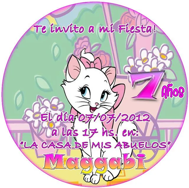 Invitación de la gata marie - Imagui