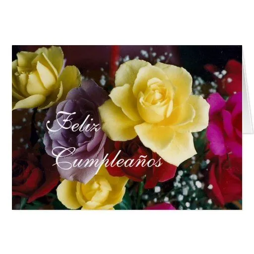 Spanish: Birthday bouquet /Cumpleaños Cards | Zazzle