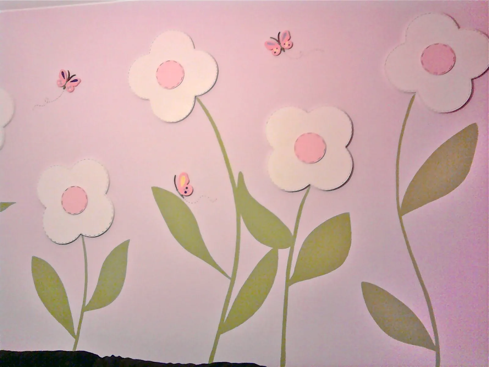 Spazzio Infantil: Mural Flores Bebe