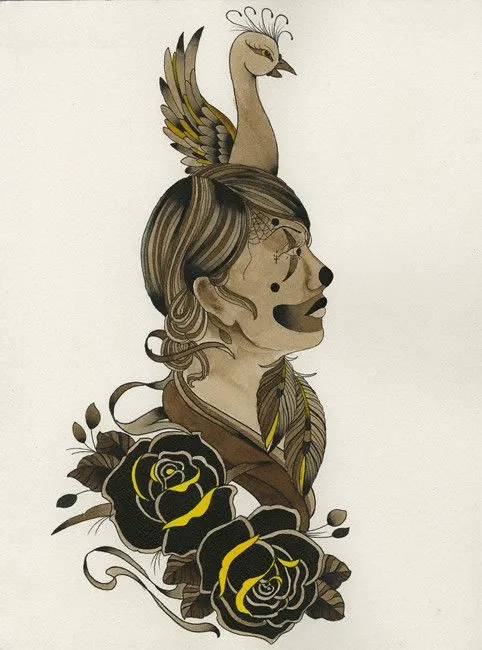 spider payasa cholita,watercolor,ink and walnut wash by charlie ...