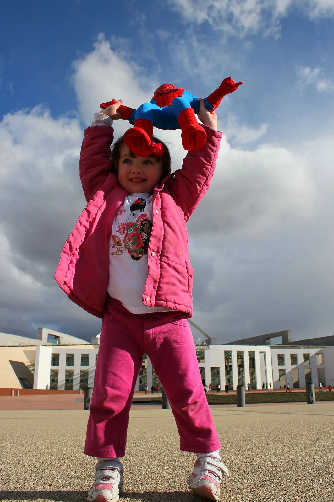 Spiderman and Cara outside parliament house | Flickr - Photo Sharing!