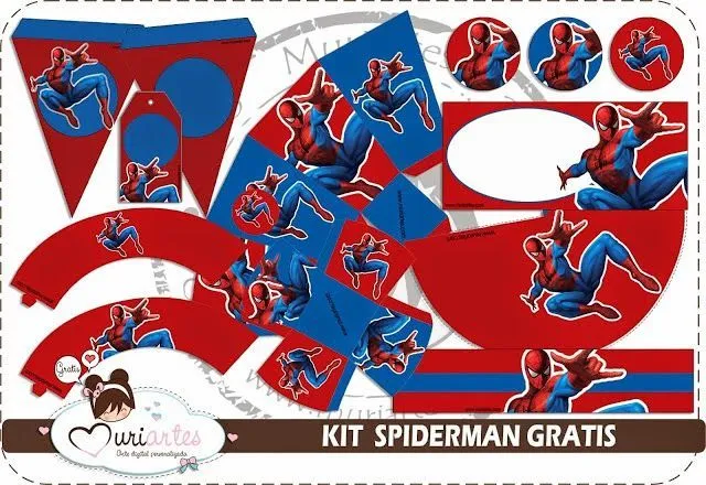 Spiderman-free-printable-kit.jpg 640×440 pixels | cumples | Pinterest