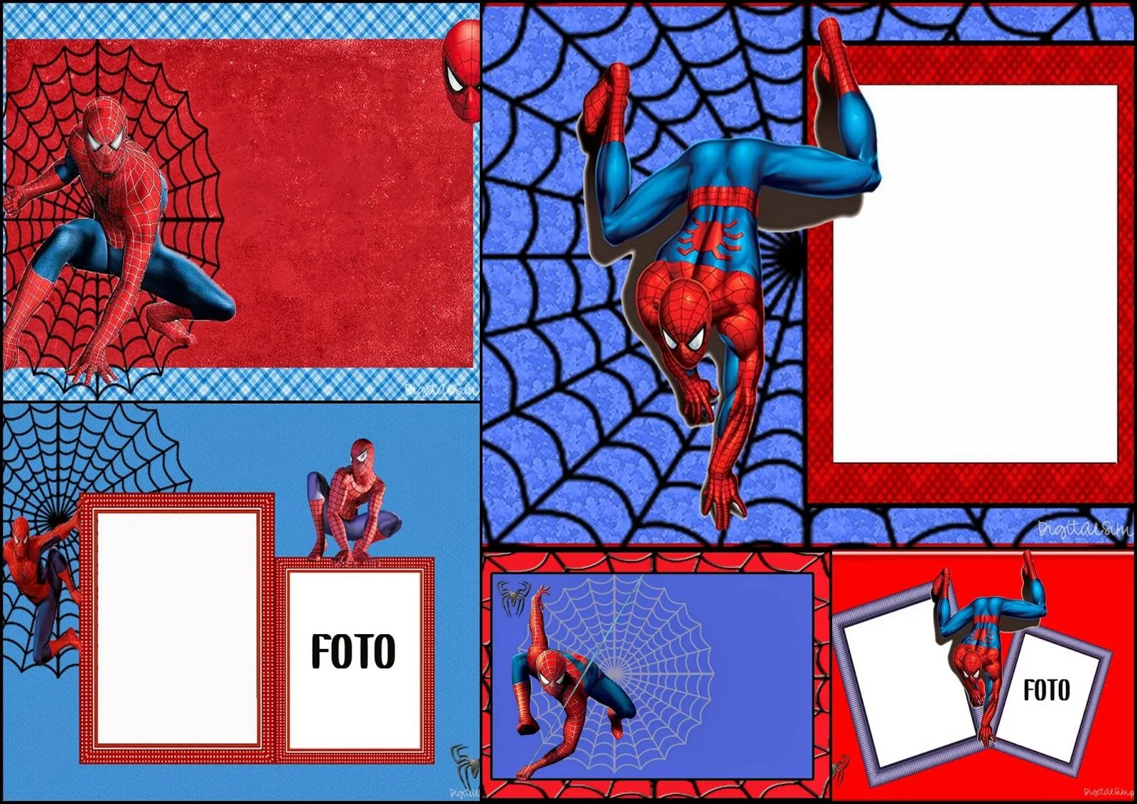 Spiderman: Invitaciones, Marcos o Tarjetas para Imprimir Gratis ...