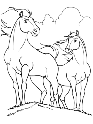 Spirit and Rain coloring page | Super Coloring