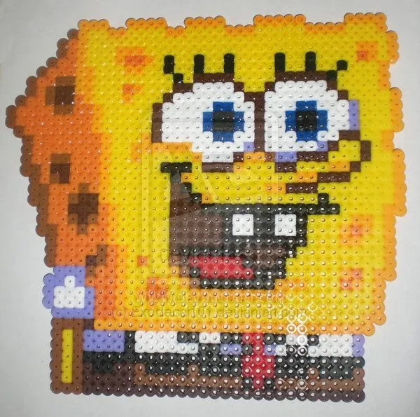 Spongebob hama beads on Pinterest | Hama Beads, Hama Mini and ...