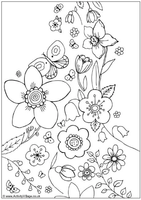 Spring Colouring Pages for Kids