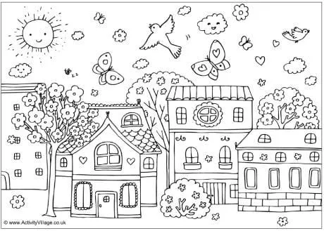 Spring Colouring Pages for Kids