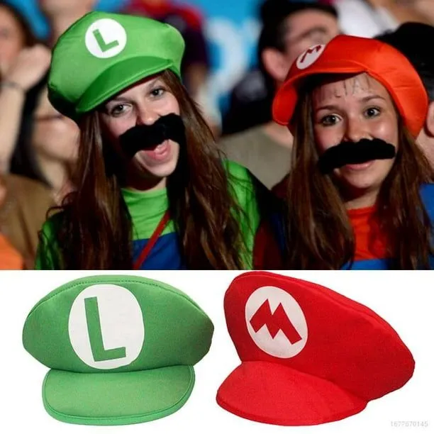 SQ2 Super Mario Bros Sombrero Luigi Gorra Cosplay Ropa Deportiva Rojo Verde Para Adulto Niño Disfraz Gao Jiahui unisex | Walmart en línea