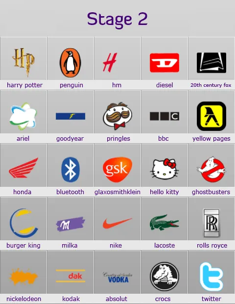 Stage 2 | Logo Quiz Full Answers. App by Meeyo for Android