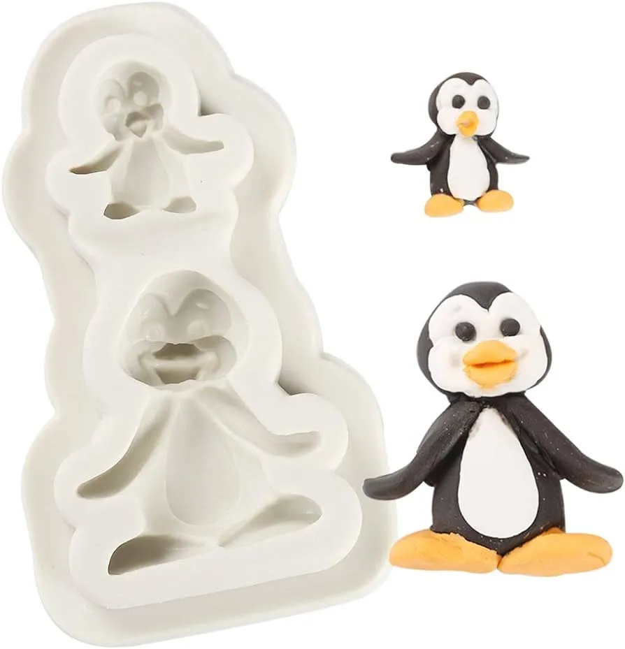 STAHY Navidad Serie De Dibujos Animados Lindo Pingüino Molde De Chocolate Pastel De Fondant De Silicona Molde Para Hornear Utensilios Para El Hogar : Amazon.com.mx: Hogar y Cocina