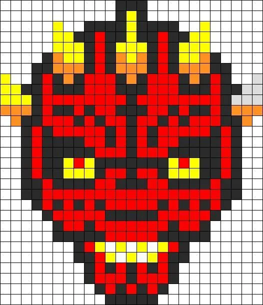 Star Wars Darth Maul hama perler beads | Sewing/Yarn Stuff | Pinterest