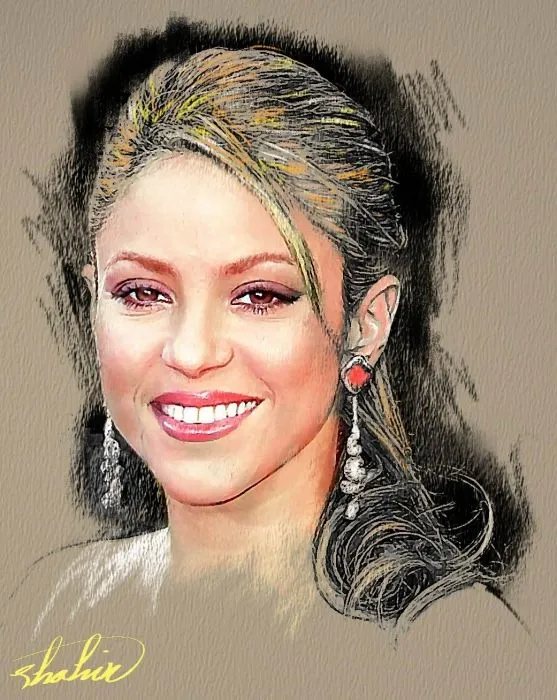 StarsPortraits - Retratos de Shakira por shahin - 2