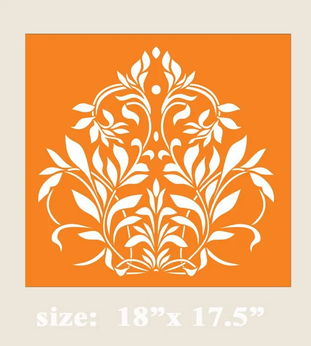 Stencil Boss | Aurora Damask Old World Allover Designer Pattern ...