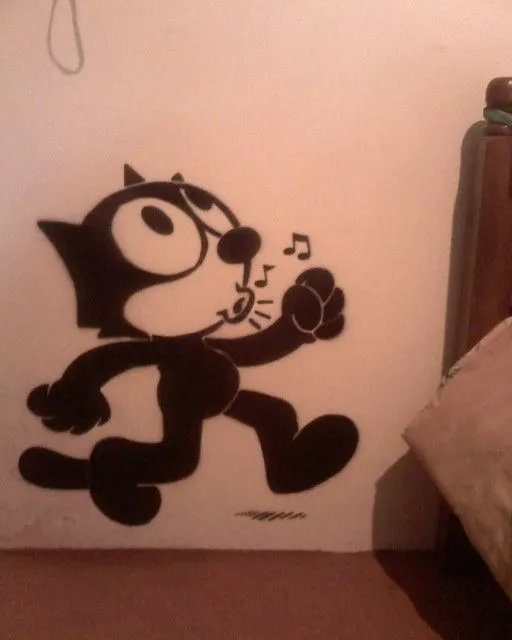 Stencil Felix el gato | Flickr - Photo Sharing!