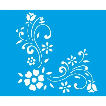 Stencil Médio Flores 17,2x21,1 STM-055 Litoarte - PalacioDaArte