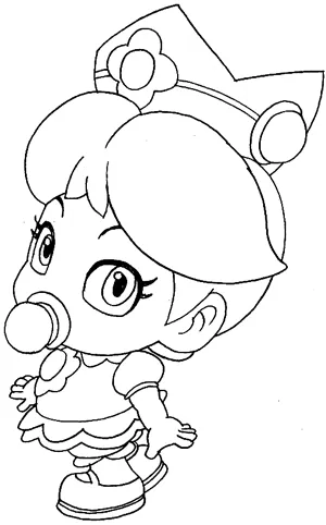 Step baby daisy 08 How to Draw Baby Princess Daisy from Wii Mario Kart