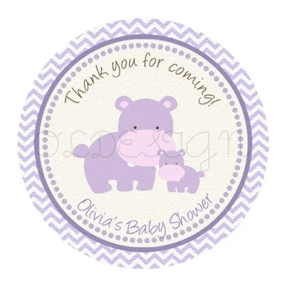 Sticker para baby shower niña. circulo 2 '' por MySweetLittleOwl