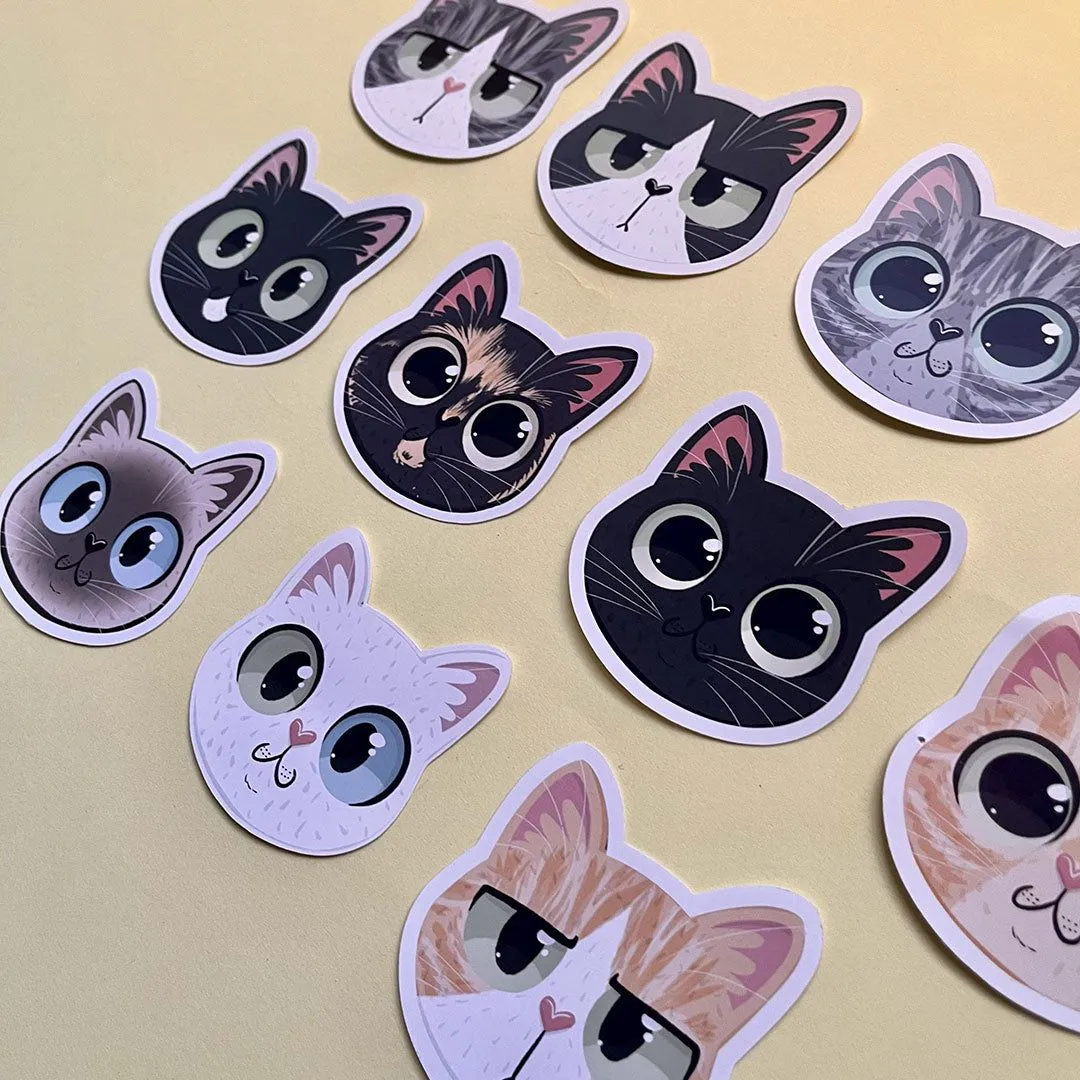 Stickers caritas de gatos – Nellasbydani