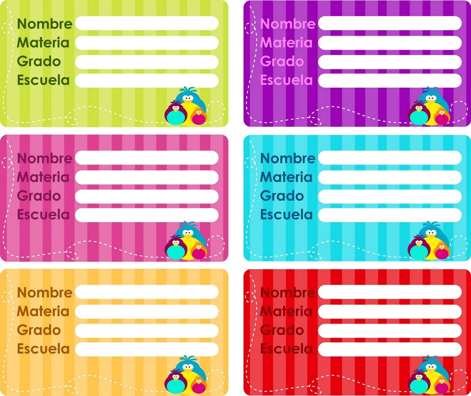 Etiquetas para cuadernos personalizadas para imprimir gratis - Imagui