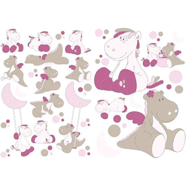 Stickers deco bebe victoria et lucie - Achat / Vente STICKER ...