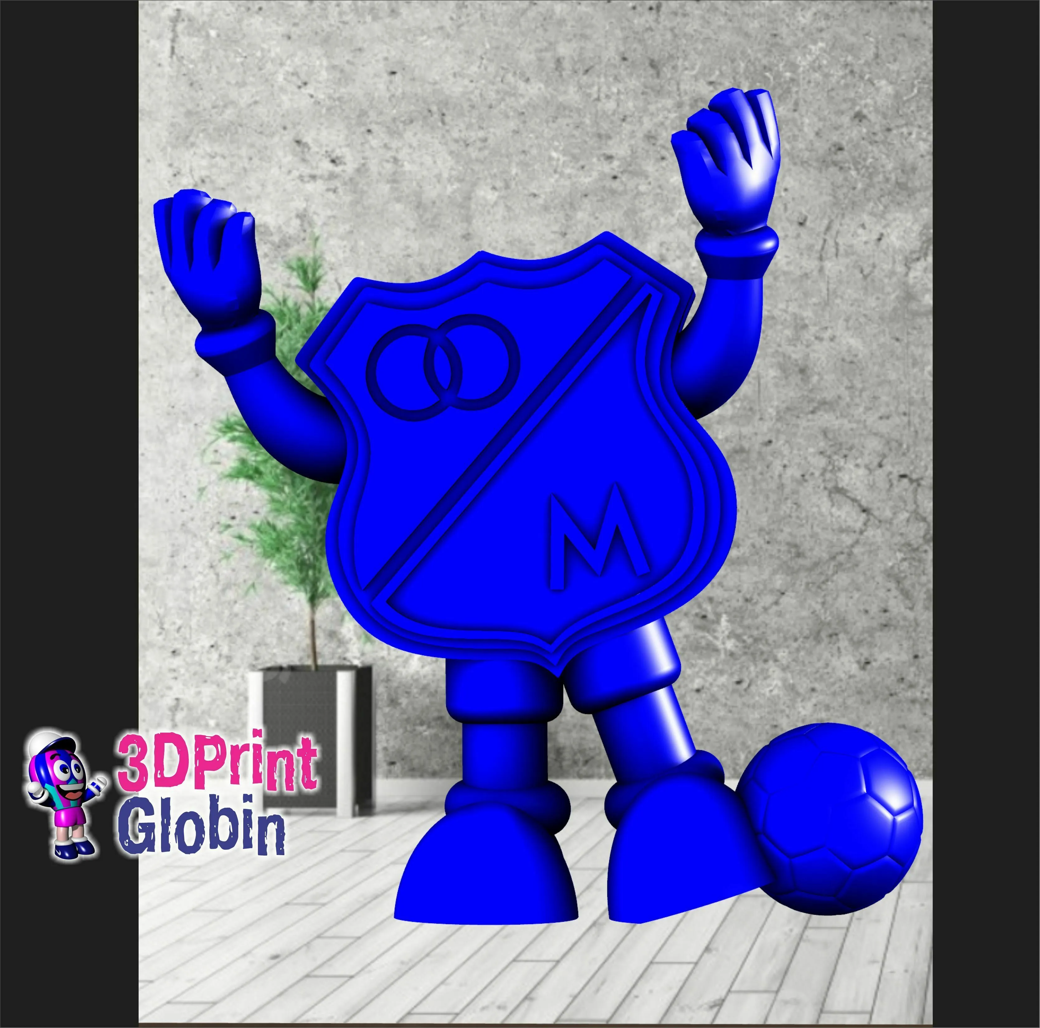 STL file MILLIONAIRES MASCOT SHIELD・3D printing template to download・Cults