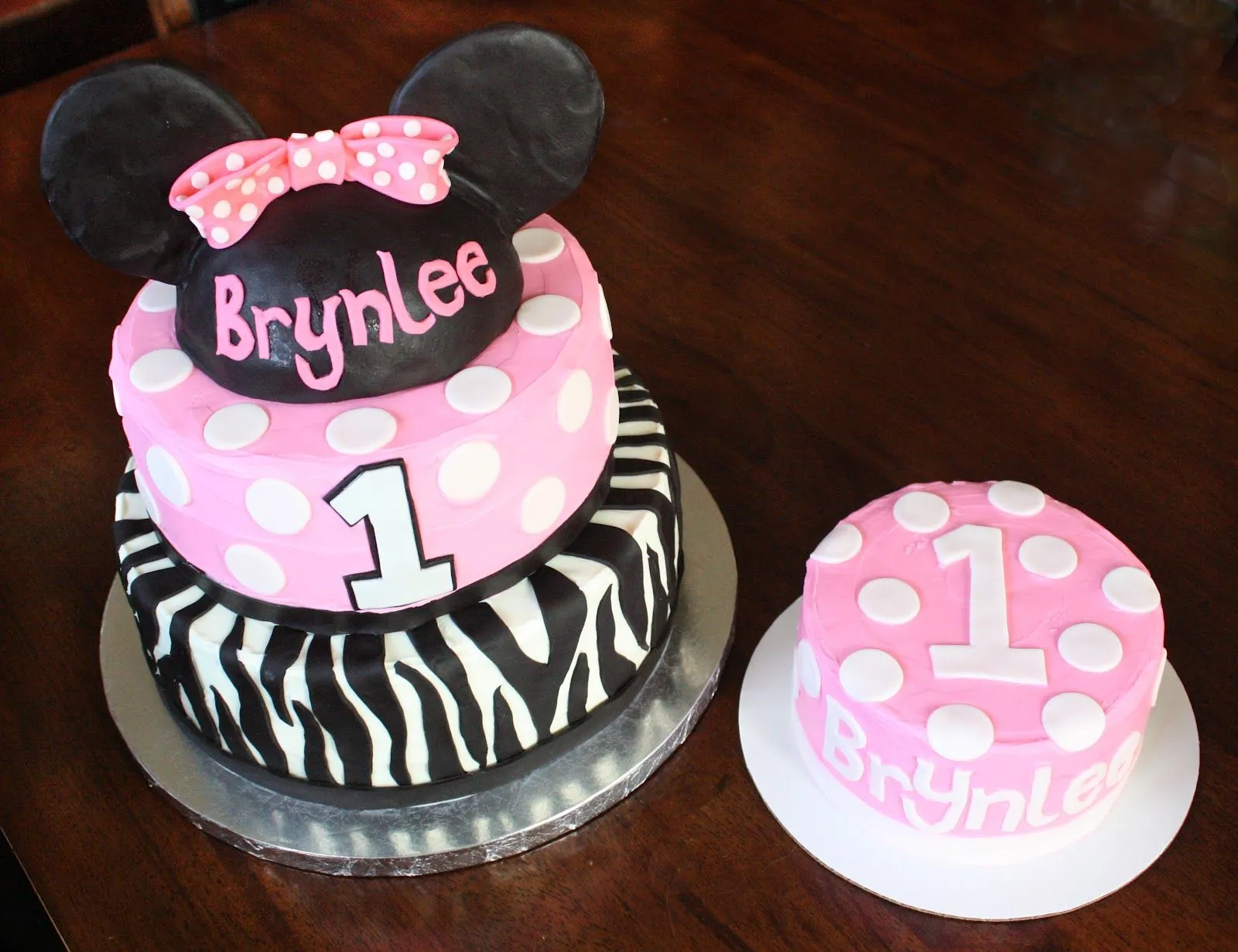 Straight to Cake: Minnie Mouse - Zebra 1st Birthday Cake