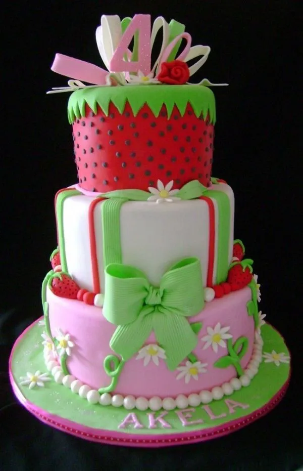 Strawberry Shortcake Cake | Cumpleaños | Pinterest