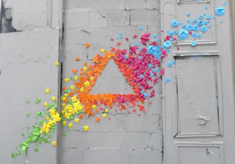 street art de origami « mis gafas de pasta