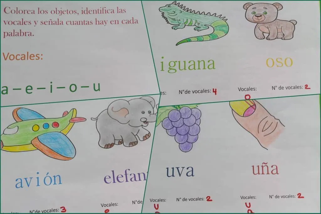 Studying Vowels and Colors 