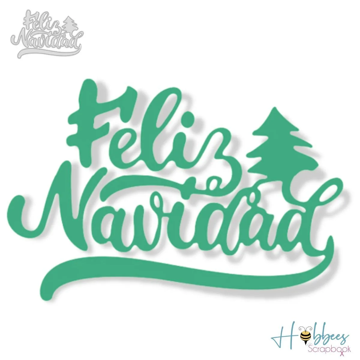 Suaje Troquel Cortar Papel Feliz Navidad Arbolito Scrapbook - Hobbees