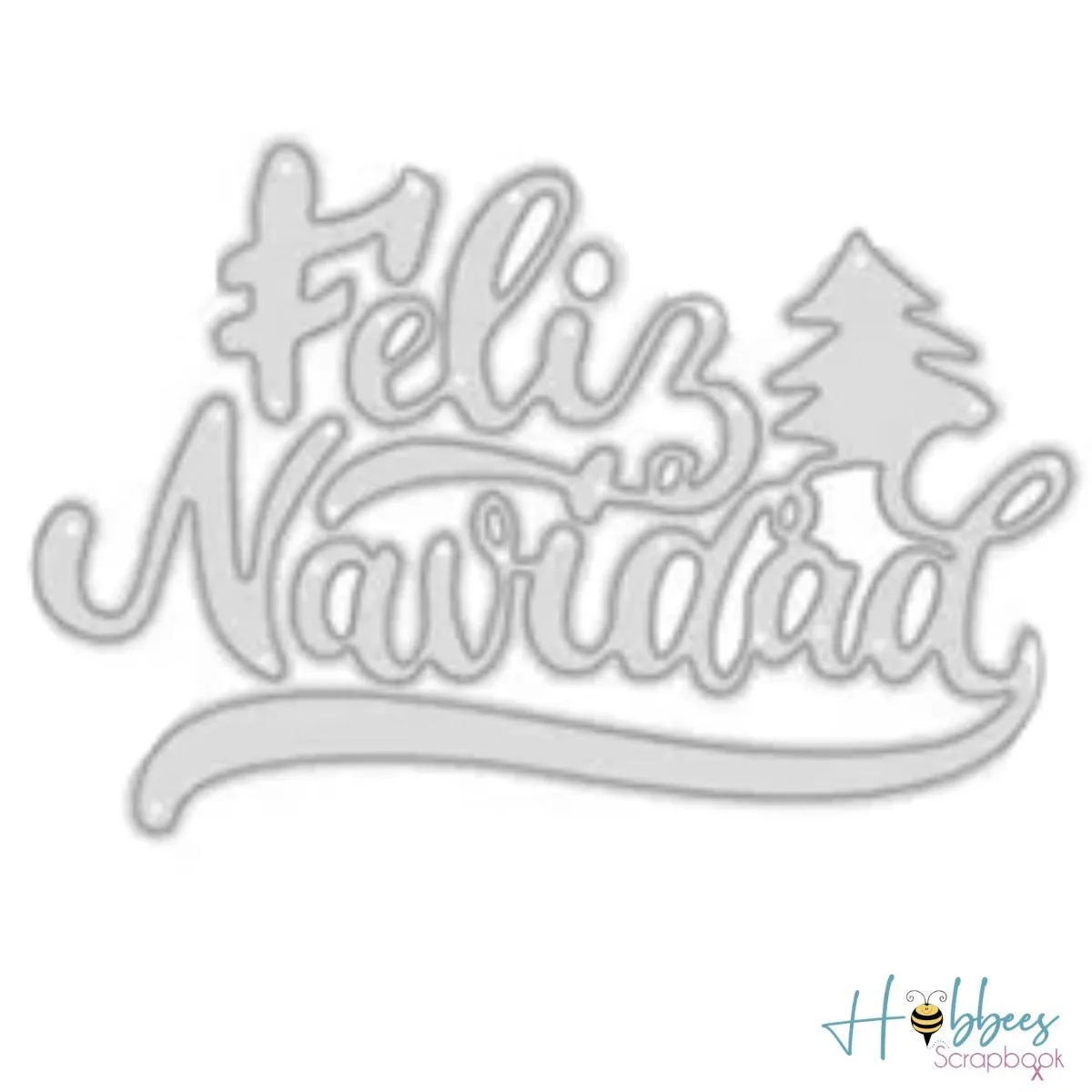 Suaje Troquel Cortar Papel Feliz Navidad Arbolito Scrapbook - Hobbees