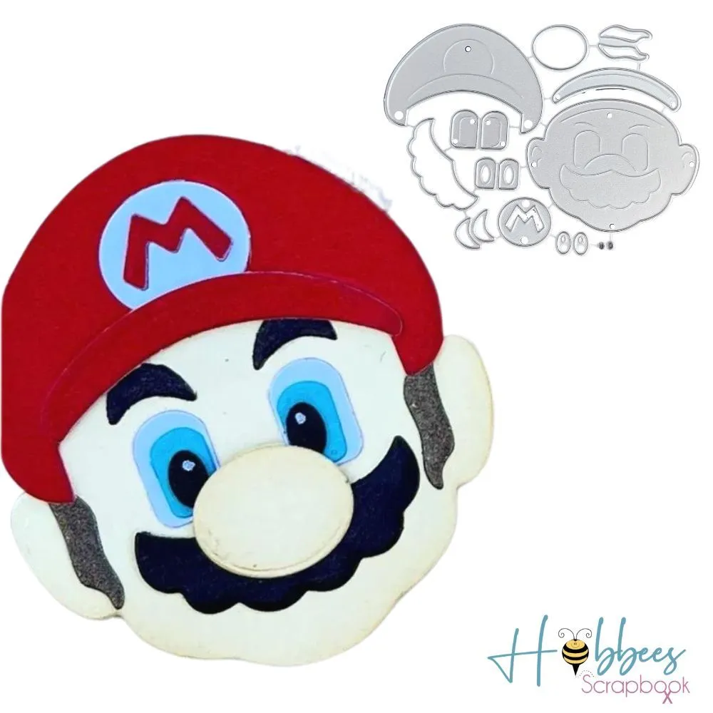 Suaje Troquel Mario Bros Bigote Gorro Nintendo Scrapbook - Hobbees