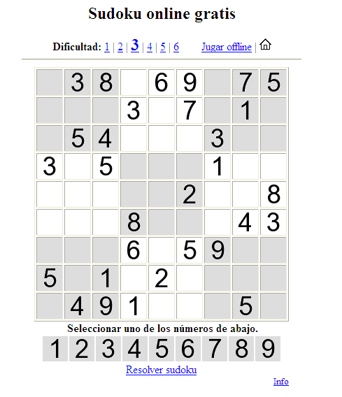 Sudokus para imprimir gratis o Sudoku online | VES Newsletter's Weblog
