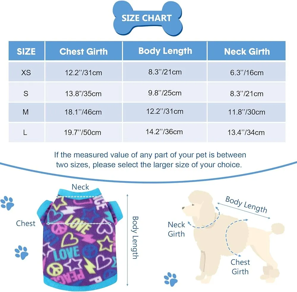 8 suéteres para perro, ropa de invierno para chihuahua, ropa para cachorros, suéter para perro, camisa cálida de invierno para invierno, colorido y grueso, pijamas para mascotas, cachorros, gatos (patrón clásico, talla