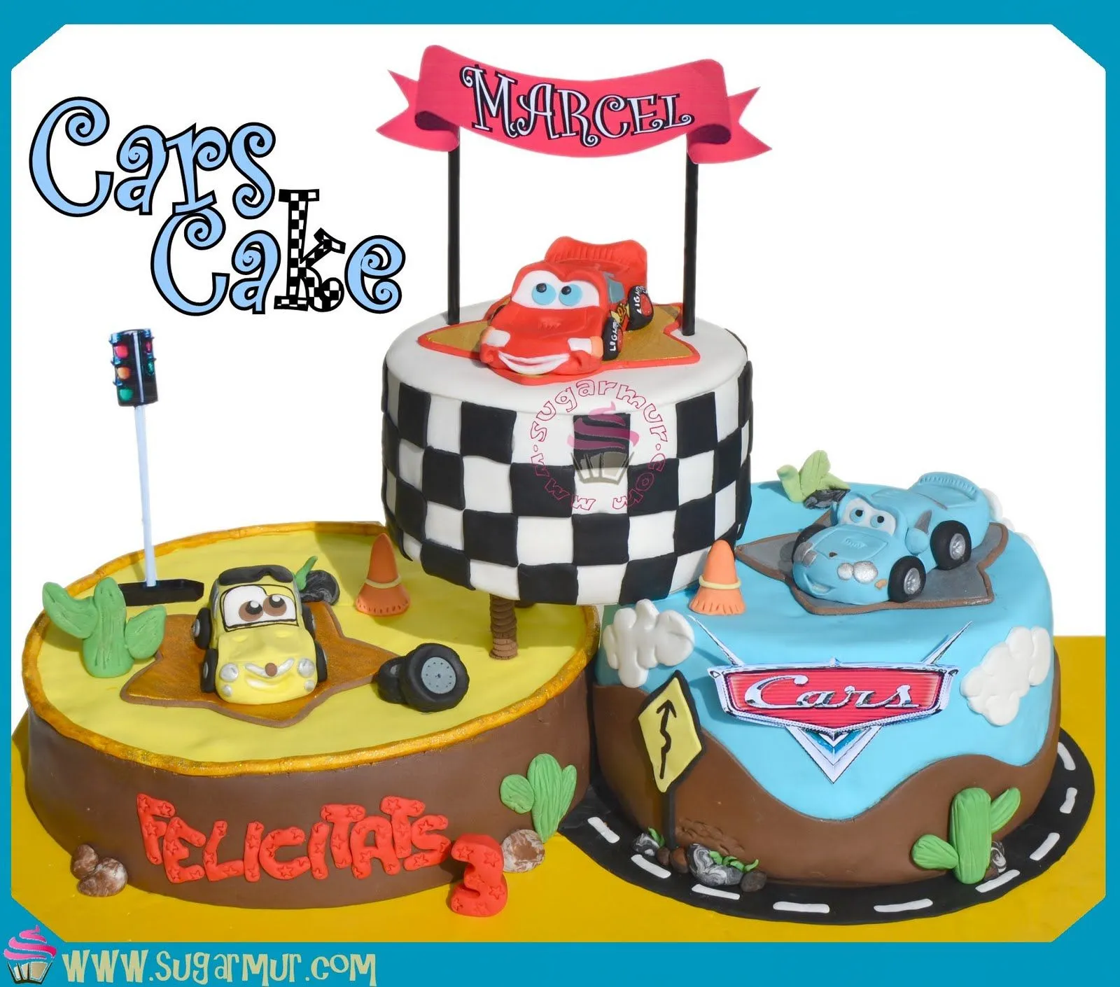 Sugar Mur: Tarta podium Cars