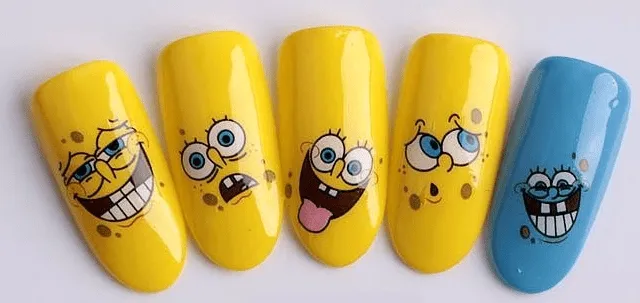 SugaRush Online Fashion & Nail Art: Uñas geniales de Bob Esponja ...